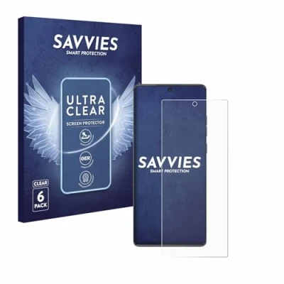 Abbildung von Savvies 6 Stück Schutzfolie für Motorola Moto G85 Displayschutz Folie Ultra Transparent
