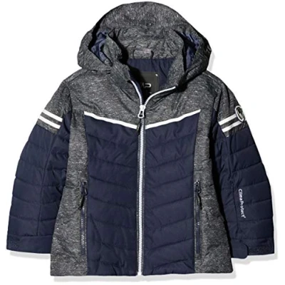 Abbildung von CMP Kinder Skijacke aus Twill mit abnehmbarer Kapuze, Schwarz Blau, 98