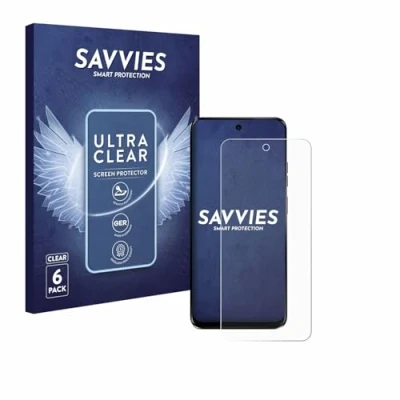 Abbildung von Savvies 6 Stück Schutzfolie für Motorola G34 5G Displayschutz Folie Ultra Transparent