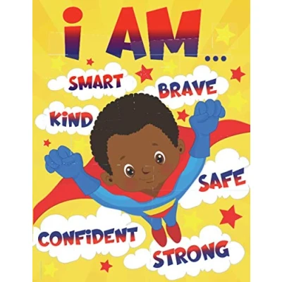 Abbildung von I Am: Empowering African American Coloring Book for Boys with Positive Affirmations Little Black &amp; Brown Natural Curly Hair (Books ... Children Books)