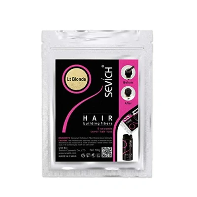 Abbildung von Sevich Haarfasern Haar Gebäude Fasern Original Refill Naturkeratinfasern für dünnes Haar， 100g hellblond