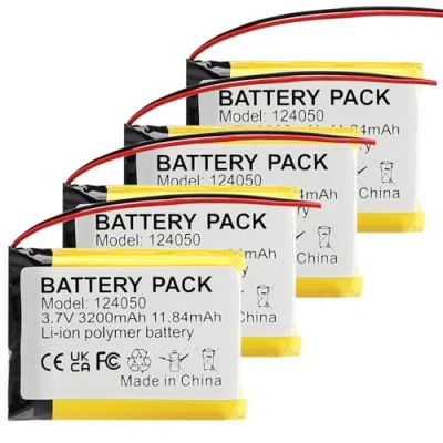 Abbildung von CHUNCAIL Lithium Polymer Batterie 3.7V 3200mAh 124050 wiederaufladbar, mit JST Anschluss, verwendet für Verschiedene Kleingeräte. Bitte bestätigen Sie das Gerät, die Batteriegröße (1)