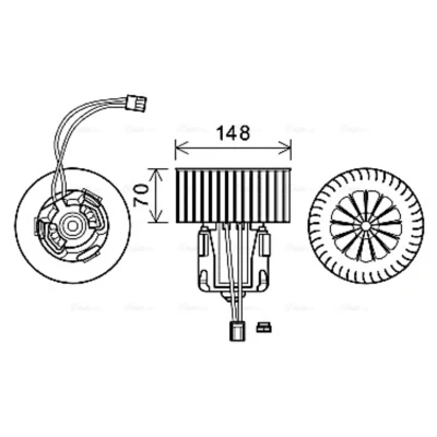 Abbildung von PRASCO BW8540 Elektromotor, Innenraumgebläse BMW: 5 Limousine, Touring, 7