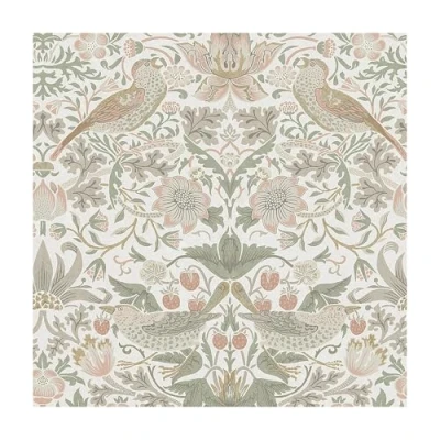 Abbildung von WILLIAM MORRIS AT HOME Vliestapete &quot;Strawberry Thief&quot;, Retro, Design Tapeten