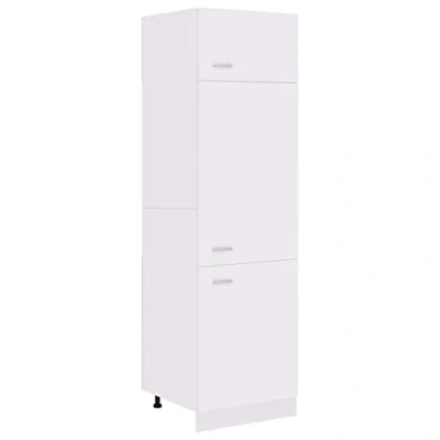 Abbildung von vidaXL Kühlumbauschrank mit 4 Regalböden Küche Hochschrank Küchenmöbel Küchenzeile Küchenschrank Schrank Weiß 60x57x207cm Holzwerkstoff