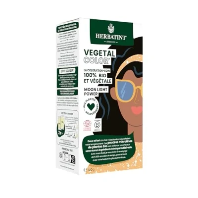 Abbildung von Herbatint Vegetal Color pflanzliche Haarfarbe, 100% natürlich und biologisch, Moon Light Power Schwarz, 100 g