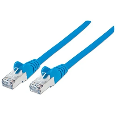 Abbildung von Intellinet 736862 Netzwerkkabel Cat6A SFTP 100% Kupfer RJ 45 Stecker/RJ Stecker, 10 m blau