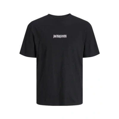 Abbildung von JACK&amp;JONES Herren JORLAFAYETTE EMB Tee SS Crew Neck T Shirt, Black/Detail:JJ, M