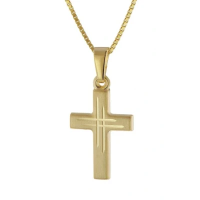 Abbildung von trendor 41804 Kinder Halskette mit Kreuz Gold 333/8K