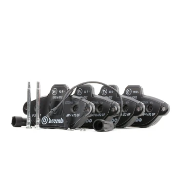 Abbildung von BREMBO P 24 147 Bremsbelagsatz inkl. Verschleißwarnkontakt mit Zubehör FIAT: 500 C Cabrio, Schrägheck, FORD: KA Schrägheck