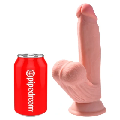 Abbildung von Dildo „Triple Density Cock with Swinging Balls“, hyperrealistisch mit schwingenden Hoden