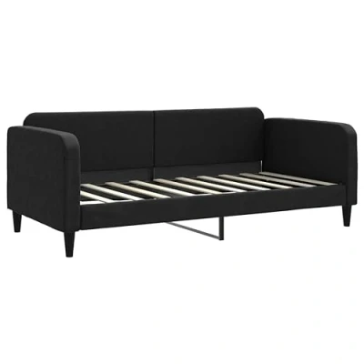 Abbildung von vidaXL Tagesbett, Gästebett 2 in 1, Sofabett Schlafsofa für Schlafzimmer Wohnzimmer, Bettsofa Sofa, Modernes Design, Schwarz 90x190cm Stoff