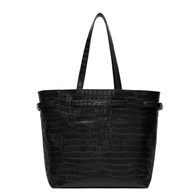 Abbildung von Liebeskind Berlin LORA Grosse AUS IN Krokooptik Shopping Bag, Damen, Größe: One Size, Schwarz