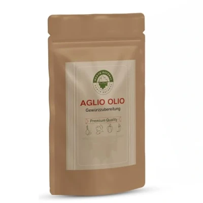 Abbildung von North Natural Aglio Olio 100g mediterrane Küche Pasta Nudel Gewürz italienische Spezialität grobe Spaghetti Gewürzmischung