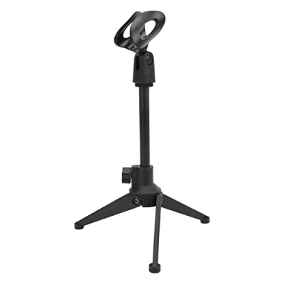 Abbildung von Topiky Mikrofonständer, Tragbarer Desktop, 20,5 27 cm, Verstellbar, Stoßfest, Abnehmbares Stativ, Tischständer, Mikrofonständer Clip Halter, für Konferenz/Live Streaming