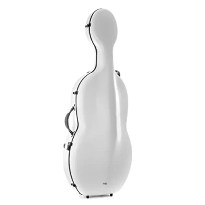 Abbildung von GEWA Celloetui Polycarbonat 4.6 Größe 4/4, weiß, mit Rucksackgurt