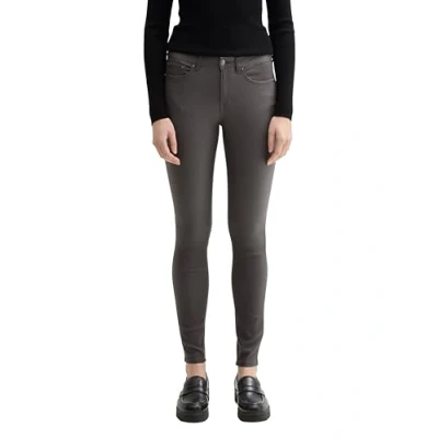Abbildung von TOM TAILOR Denim Damen Coated NELA Extra Skinny Jeans in Leder Optik, 10899 Tarmac Grey, 33/32