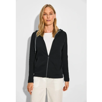 Abbildung von Cecil Ottoman Sweatjacke, Damen, Größe: Medium, Schwarz