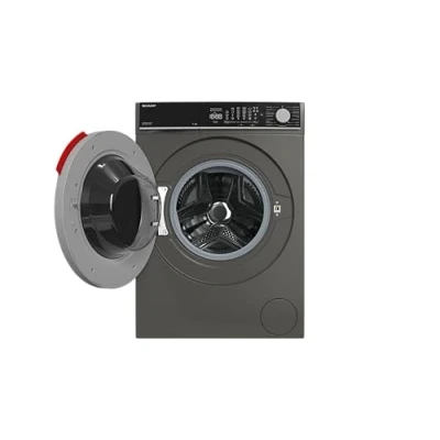 Abbildung von Sharp Waschmaschine ES WNFL014CADA DE, 10 kg, 1400 U/min, Energieeffizienzklasse A, Inverter Motor, WiFi fähig, AquaStop, Dampffunktion, Touch Display, Frontlader Espresso Gray