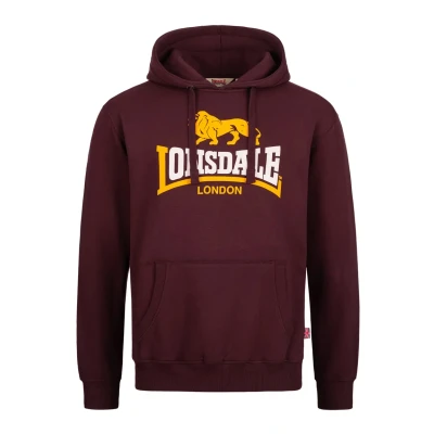 Abbildung von Lonsdale Normale Passform Thurning Kapuzenpullover, Herren, Größe: Small, Oxblood