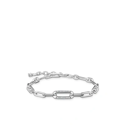 Abbildung von Thomas Sabo Damen Armband Glieder Silber, 925er Sterlingsilber, mit weißen Zirkonia Steinen, Länge: 16 19 cm, A2032 643 14 L19V