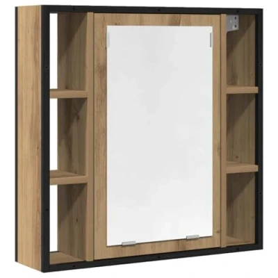 Abbildung von vidaXL Bad Spiegelschrank Artisan Eiche 60x16x60cm Holzwerkstoff
