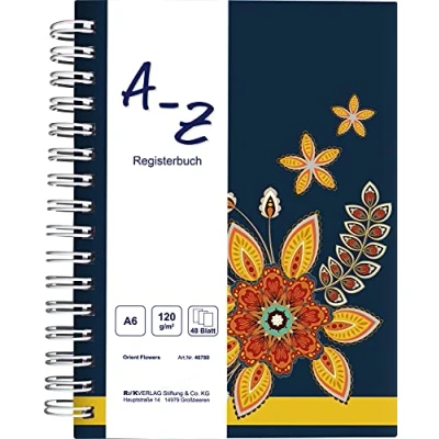 Abbildung von RNK Notizbuch A6 Orient Flowers 48 Blatt mit Register