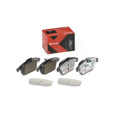 Abbildung von BREMBO P 44 020X Bremsbelagsatz exkl. Verschleißwarnkontakt ohne Zubehör LAND ROVER: Range Rover Evoque, Discovery Sport, Evoque Cabrio
