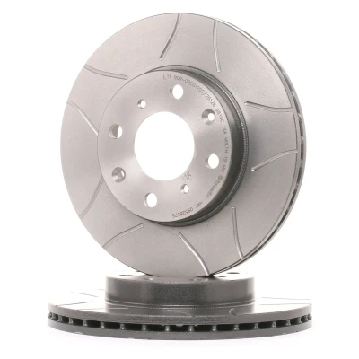Abbildung von BREMBO MAX LINE 09.5285.75 Bremsscheibe 240 21 4 innenbelüftet, geschlitzt beschichtet mit Schrauben HONDA: Civic 6 Hatchback, V Hatchback