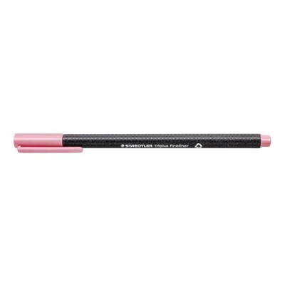 Abbildung von STAEDTLER 334 21 Triplus Fineliner (Dreikant, Superfeine, Metallgefasste Spitze, Linienbreite ca. 0,3 mm, 10 Stück) hellrosa