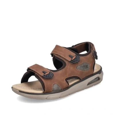 Abbildung von Rieker Herren Klassische Sandalen 29151, Männer Sandalen,Sommerschuhe,Freizeitschuhe,offene Schuhe,Strandschuhe,braun (24),47 EU / 12 UK