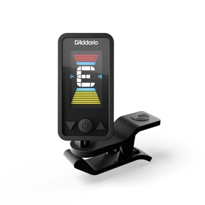 Abbildung von Wiederaufladbarer Cello und Bass Tuner von D&#039;Addario Eclipse Headstock Clip On für oder Vollfarbiges, vertikales Display mit Schwenkfunktion