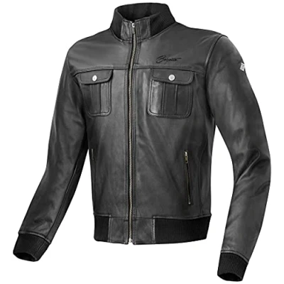 Abbildung von Bogotto Motorradjacke Brooklyn Motorrad Lederjacke reißverschluss