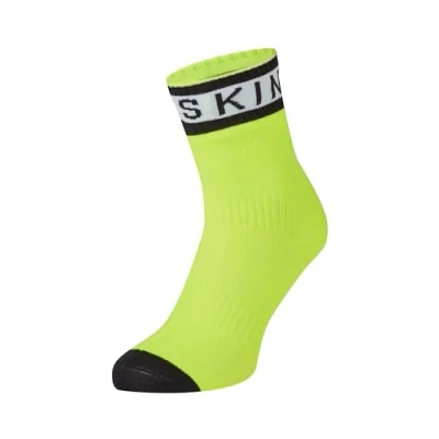 Abbildung von SealSkinz Unisex Waterproof Warm Weather Ankle Length with Hydrostop Socken für Erwachsene, Neon Gelb/Schwarz/Weiß, XL