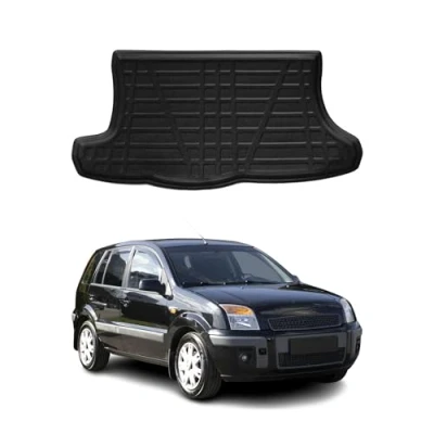 Abbildung von OMAC Kofferraumwanne Laderaumwanne kompatibel mit Ford Fusion 2002 2012 Gummi TPE Schwarz