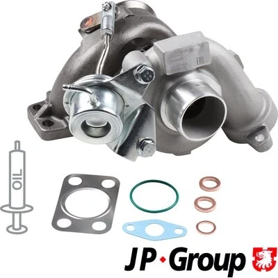 Abbildung von JP GROUP 1517400400 Turbolader Abgasturbolader inkl. Dichtungssatz FORD: Focus 2 Kombi, FIESTA 6, Schrägheck, PEUGEOT: Partner II Tepee