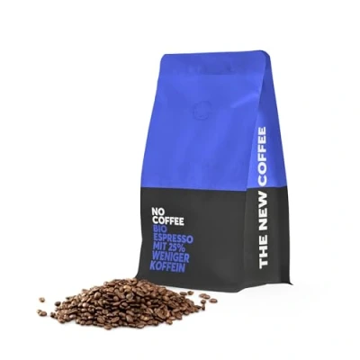Abbildung von No Coffee® Low Espresso Bohnen entkoffeiniert 75% Koffein (500g) Premium Bio Decaf Coffee Entkoffeinierter Kaffee koffeinfrei Decaffeinato