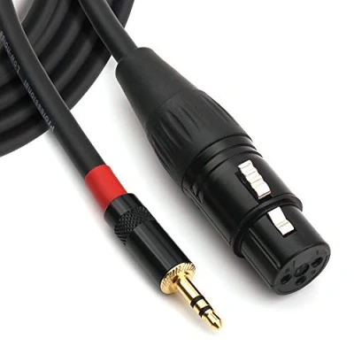 Abbildung von NANYI 3,5 mm (1/8 Zoll) TRS Stereo Stecker auf XLR Buchse Interconnect Audio Mikrofon Kabel, Geeignet für iPod, Handy, aktive Lautsprecher, Bühne, DJ, Studio Audiokonsole, 1.5M (5FT)