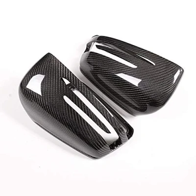 Abbildung von 2x Echt Carbon für Benz A W176 B W246 C W204 E W212 CLA W117 GLA X156 GLK X204 CLS Klasse W218 Rückspiegel Abdeckung