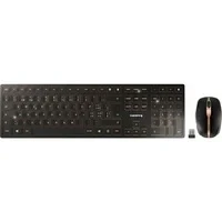 Abbildung von CHERRY DW 9100 SLIM, Kabelloses Tastatur und Maus Set, Schweizer Layout (QWERTZ), Bluetooth &amp; 2,4 GHz Funk, Leise Tasten, Wiederaufladbar, Schwarz Bronze