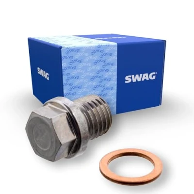 Abbildung von SWAG 10 91 2341 Ölablaßschraube 13 mit Dichtring MERCEDES BENZ: C Klasse Limousine, T modell, E Limousine