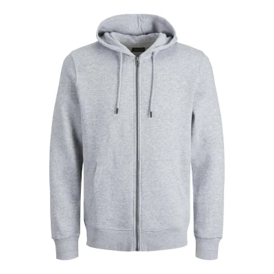 Abbildung von Jack &amp; Jones Herren Jjebradley Zip Hood Noos Pls Sweatshirt Jacke, Hellgrau, 6XL Große Größen EU