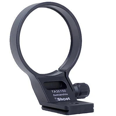 Abbildung von Metall Stativ Halterungsring, kompatibel mit Tamron 35150 mm f/22.8 Di III VXD A058 E Halterung, Objektivstütze, Halterung unten ist Arca Swiss Fit Schnellwechselplatte Schwalbenschwanznut