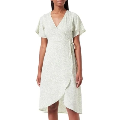 Abbildung von Vero Moda SAKI SS CALF WRAP GA NOOS Freizeitkleid, Damen, Größe: Medium, Reseda