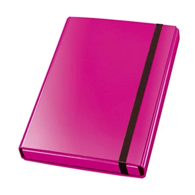 Abbildung von VELOFLEX 4443371 Sammelbox Velocolor, DIN A4, mit Gummizug, Heftbox aus Karton, glanzkaschiert, pink, 23 x 32 4 cm, 1 Stück