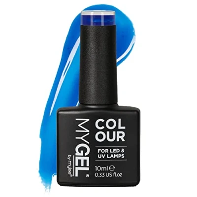 Abbildung von Mylee Gel Nagellack 10 ml[Blue Lagoon] UV/LED, Maniküre, Pediküre, für professionellen Gebrauch im Salon sowie zu Hause Lang anhaltend und mühelos aufzutragen