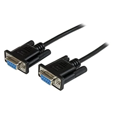 Abbildung von StarTech.com 1m DB9 RS232 seriell Nullmodemkabel Bu/Bu 9 pin Null Modem Anschlusskabel Schwarz