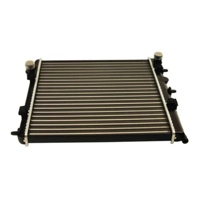 Abbildung von MAXGEAR AC230007 Kühler, Motorkühlung Aluminium 398 380 26 Kühlrippen gelötet CITROËN: C2 Schrägheck, C3 Pluriel, DS3 Schrägheck