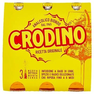 Abbildung von 24x San pellegrino Crodino 175 ml Aperitif ohne Alkohol bitter aus italien + Italian Gourmet polpa 400g