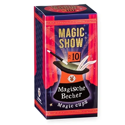 Abbildung von TRENDHAUS 957801 Magic Show Nr. 10 [ Magische Becher ], Verblüffende Zaubertricks für Kinder ab 6 Jahren, Inkl. Online Videos, Trick Nr.10